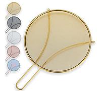 Evanda 30 CM Gold Splatter Screen for Cooking, Stainless Steel Fine Mesh for Frying Pan, Grease Guard for Pan to Stop Hot Oil Splatter, Protect The Skin from Burns, Safe Cooking Lid