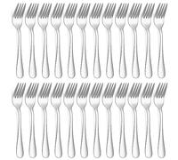 Evanda Dessert Forks 24 Pieces, Stainless Steel Pastry Forks Set, Fruit Forks, Mini Cake Forks, Appetizer Forks for Home, Wedding, Party, Cafe, Restaurant, Dishwasher Safe.