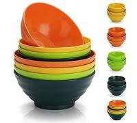 Evanda Plastic Bowls Set of 8 Pieces, 2 Sizes 500/1000ml Unbreakable Reusable Light Weight Bowl for Cereal, Noodle, Soup, Pasta, Ramen, Popcorn, Fruit, Salad and All Purpose