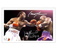 Evander Holyfield & Lennox Lewis Autographed Signed 6x4 Photo