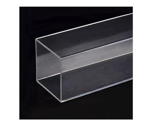 EVANEM 1pcs Acrylic Square Tube, For Garden Supplies 10~100mm Side Acrylic Square Pipe Hollow Duct Transparent Tube PMMA Tubing (Color : 300mm 1Pcs, Size : 50x50x3mm)