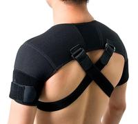 EvAnem Double Shoulder Support Shoulder Wrap Protector Shoulder Strap Brace, Adjustable Shoulder Support Brace, Shoulder Support for Pain Relief & Injury Preventio for Men and Women