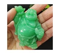 EVANEM Glowing Money Maitreya Laughing Buddha Statue Sculpture, For Garden Home Decoration Man-made Jade Stone Ornaments Buddha Figurines