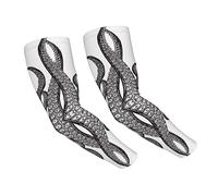 EVANEM Octopus Tentacles Arm Sleeves Sun Protection Sleeves Cooling Arm Sleeve Tattoo Cover Moisture-Wicking Compression Sun Sleeves For Basketball Football, Black, One size