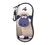 EVANEM Sunglasses Case Ultra Light Eyeglass Case Shells On The Beach Glasses Case With Hanging Hook Sunglass Soft Case, Sheep, One size