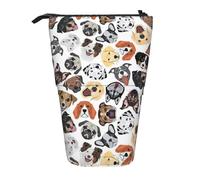 EVANEM Telescopic Pencil Case Stationery Case for Office Dog Standing Pencil Bag Pop up Pencil Holder Pen Holder for Holiday Stand-up Organizer Retractable Pencil Pouch