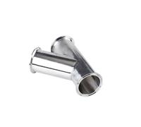 EVANEM Tri Clamp Oblique Y Shaped 3 Way SUS 304 Stainless Sanitary Fitting, for Home Garden Tee Pipe Fitting Accessories (Size : 51mm x ferrule 64)