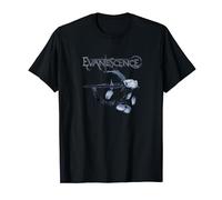 Evanescence Black Logo Petals V-Neck T-Shirt - Adult, Unisex, Short Sleeve, Small