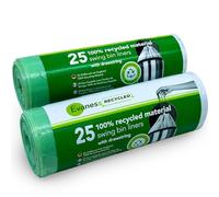 Evaness 50 Bags Drawstring Bin Bags 50L/60L - Strong Leak Resistant 100% Recycled Swing Bin Liners