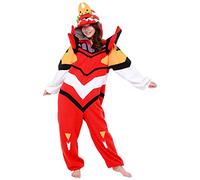 Evangelion EVA02 Onesie Kigurumi One-Piece Costume Jumpsuit | SAZAC Kigurumi | Halloween & Carnival | for Kids and Adults | One Size Fits All (155 - 180+ cm)