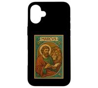 Evangelist Mark (Marcus) Holy Card with the Lion Symbol Case for iPhone 16 Plus