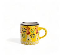 EVANILIFE Ceramic Espresso Cup, 5 Oz Handmade Espresso Mug, 2.75 Inch Cappuccino and Latte Cup, Multicolor Demitasse Cup, Dishwasher Safe Small Coffee Cup, Ideal for Espresso Machine (SULTAN'S YELLOW)
