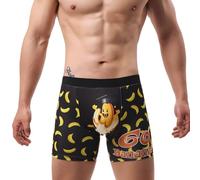 Evankin Men Funny Boxer Briefs, Sexy Novelty Banana Underwear, Graduation Gag Gift, Comfort Soft Underpants Shorts, Go Bananas!, L