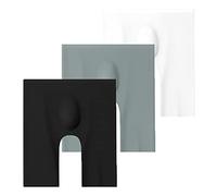Evankin Men's Long Leg Boxer Briefs, Ice Silk Seamless Underwear, Black+grey+white, S