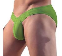 Evankin Mens Sexy Briefs with Bulge Pouch Soft Low Rise Underwear Stretch Tagless Bikini, Green, S