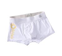 Evankin Men's Sexy Underwear Boxer Brief U Convex Pouch Underpants Ice Silk Mid Rise Boxer Shorts, White, XS