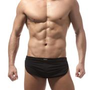 Evankin Men's Ultra-Thin Split Side Underwear Sexy Loincloth Thong Breathable Boxer Briefs Athletic Shorts, Black, L