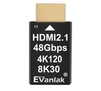 EVanlak 4K 120Hz HDMI 2.1 Dummy Plug EDID Headless Adapter, Virtual Display Emulator for PC, VR & Crypto Mining, Supports 8K@30Hz, 4K@120Hz, Headless Ghost HDMI Dongle - 1 Pack
