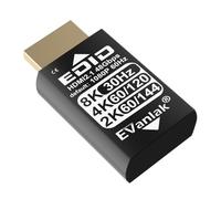 EVanlak 8K 30Hz HDMI Dummy Plug, 4K EDID Emulator Headless Ghost Display Adapter, Bi-Directional HDMI 2.1, Supports 8K/30Hz, 4K/120Hz, 1440P/144Hz, 1080P/144Hz - Gold (1 Pack)