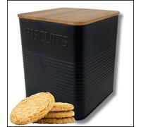 Evanmore Kitchen storage tins bread bin biscuit tin tea coffee sugar canisters pasta tin box (Biscuit Tin)