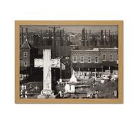 Evans Bethlehem Pa Graveyard Mill Photo Artwork Framed Wall Art Print 18X24 Inch