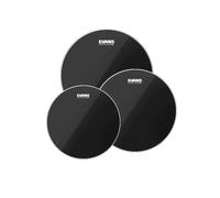 Evans Black Chrome Rock Tom Pack 10 12 16 Heads