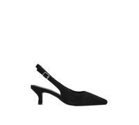 EVANS Brown Suede Slingback Kitten Heels In Wide E & Extra Wide Eee Fit - Women's - Plus Size Curve
