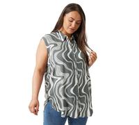EVANS Curve Abstract Print Tunic - Women's - Plus Size Curve Grey