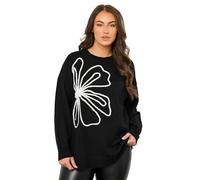 EVANS Curve Applique Floral Jumper - Women's - Plus Size Curve Black