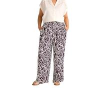 EVANS Curve Berry Ikat Print Shir Waist Trousers - Women's - Plus Size Curve