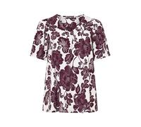 EVANS Curve Berry Red Floral Pleat Front Top - Women's - Plus Size Curve