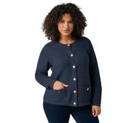 EVANS Curve Blue Button Through Knitted Cardigan - Women's - Plus Size Curve