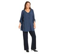 EVANS Curve Blue Double Layer Blouse - Women's - Plus Size Curve