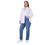 EVANS Curve Blue Mid Wash Straight Leg Jeans - Women's - Plus Size Curve