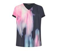 EVANS Curve Blue & Pink Blurred Top - Women's - Plus Size Curve