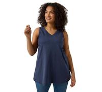 EVANS Curve Blue Premium Cotton Vest Top - Women's - Plus Size Curve