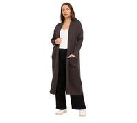 EVANS Curve Blue Premium Longline Coatigan - Women's - Plus Size Curve