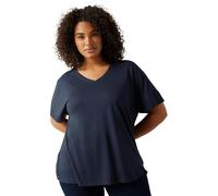 EVANS Curve Blue Short Sleeve Modal Rich T-Shirt - Women's - Plus Size Curve