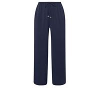 EVANS Curve Blue Tie Waist Wide Leg Trousers - Women's - Plus Size Curve