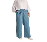 EVANS Curve Blue Wide Leg Denim Trousers - Women's - Plus Size Curve