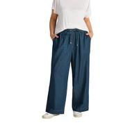 EVANS Curve Blue Wide Leg Denim Trousers - Women's - Plus Size Curve
