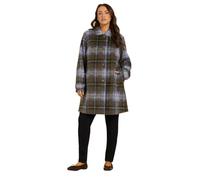 EVANS Curve Brown & Blue Check Swing Coat - Women's - Plus Size Curve
