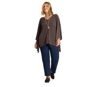 EVANS Curve Brown Cape Top - Women's - Plus Size Curve