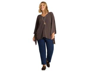 EVANS Curve Brown Cape Top - Women's - Plus Size Curve
