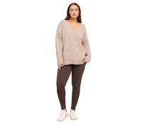 EVANS Curve Brown Cotton Stretch Leggings - Women's - Plus Size Curve