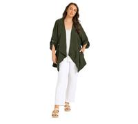 EVANS Curve Brown Lightweight Waterfall Jacket - Women's - Plus Size Curve