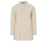 EVANS Curve Brown Premium Linen Shirt - Women's - Plus Size Curve