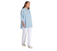 EVANS Curve Brown Premium Linen Shirt - Women's - Plus Size Curve