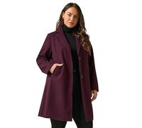 EVANS Curve Burgundy City Coat - Women's - Plus Size Curve