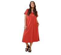 EVANS Curve Burnt Premium Cotton Dress - Women's - Plus Size Curve Orange